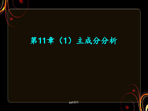 第11章(1)主成分分析  ppt课件