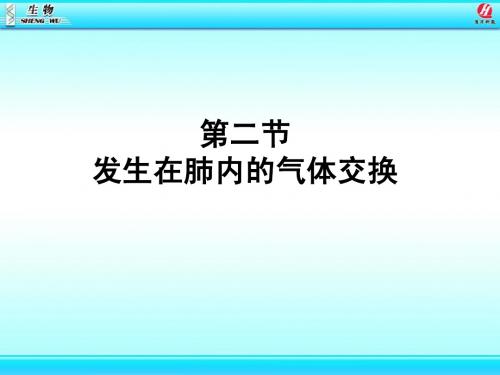 3.2 发生在肺内的气体交换