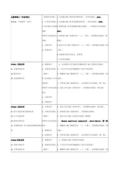 g广西师范大学参考书目