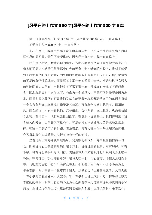 [风景在路上作文800字]风景在路上作文800字5篇