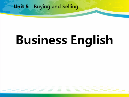 《Business English》Buying and Selling PPT下载【优秀课件推荐】