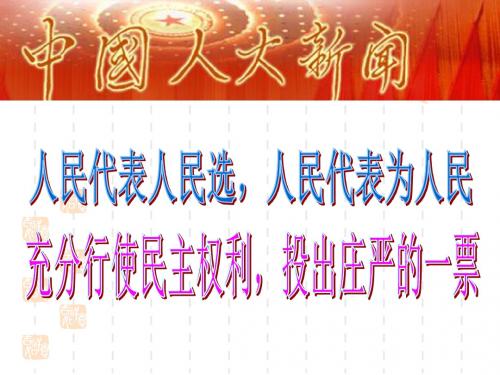 【高中政治】民主选举：投出理性一票ppt精品课件