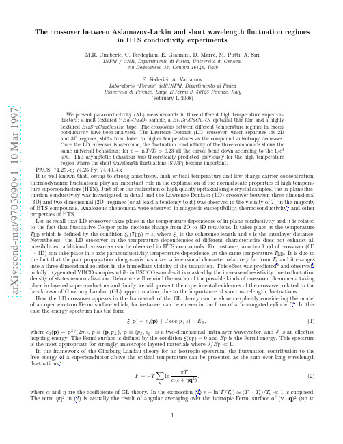 The Crossover beteween Aslamazov-Larkin and Short Wavelength Fluctuations Regimes in HTS Co