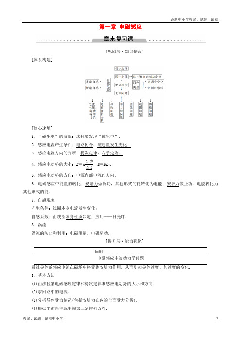 2018-2019学年高中物理 第一章 电磁感应章末复习课学案 教科版选修3-2