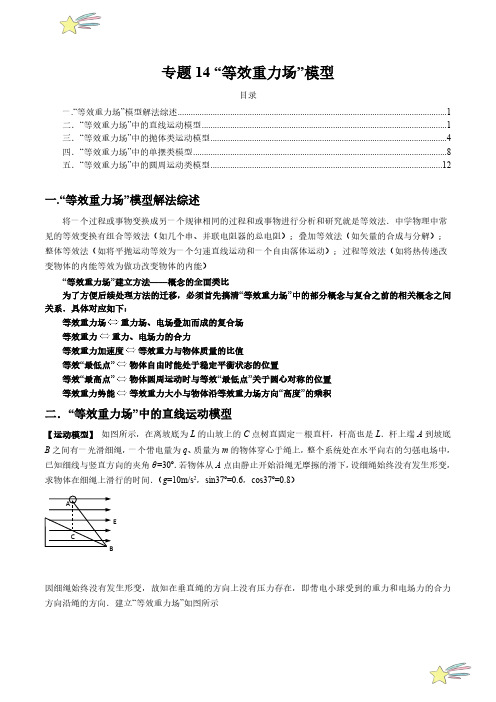 专题14 “等效重力场”模型(学生版) 2025年高考物理模型归纳