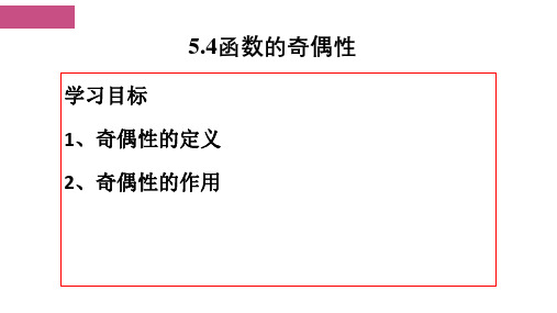 函数的奇偶性(课件)高一数学课件(苏教版2019必修第一册)