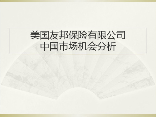 美国友邦保险公司中国市场机会分析SWOT