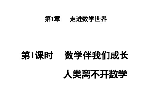 1.1数学伴我们成长人类离不开数学PPT课件(华师大版)