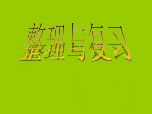 整理与复习(1)