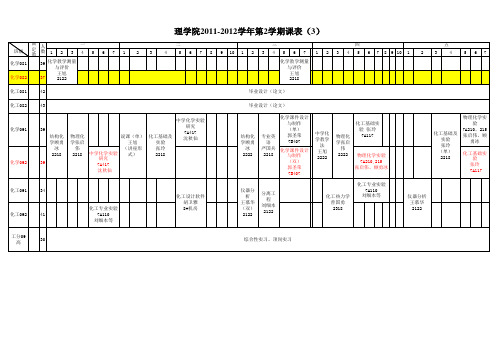 丽水学院课程安排和进度表2