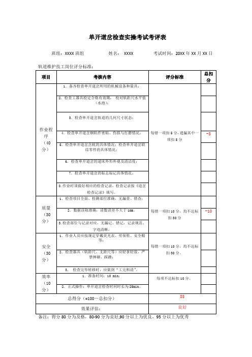 实操考评表(模版)