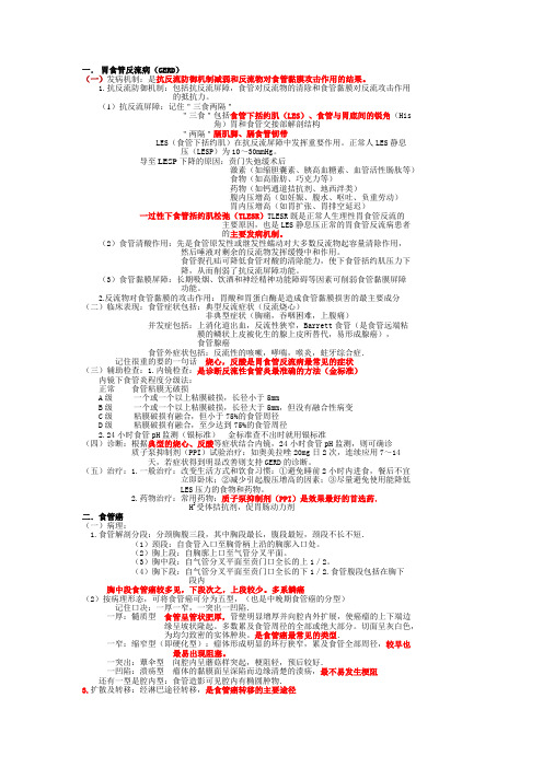 执业医师消化系统重点总结