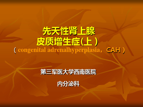 先天性肾上腺皮质增生症(上)