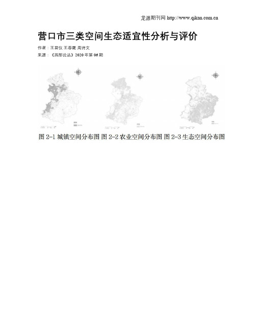 营口市三类空间生态适宜性分析与评价