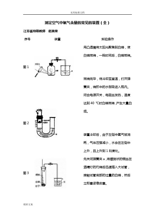 测定空气中氧气含量地装置(全)