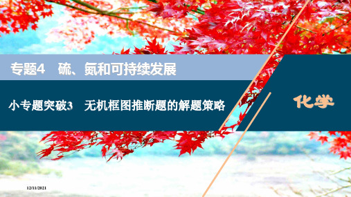 高考化学一轮复习 专题4 硫、氮和可持续发展 4 小专题突破3 无机框图推断题的解题策略课件