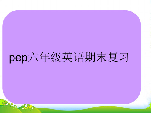 人教版(PEP)六年级英语上册期末总复习课件