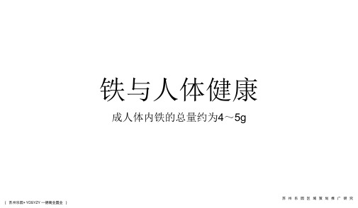 铁与人体健康