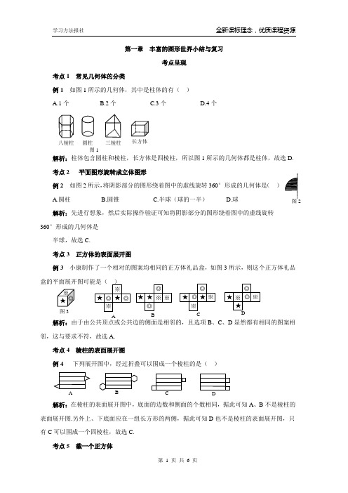 第一章 丰富的图形世界小结与复习(2)