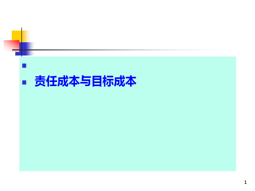 责任成本、目标成本专题