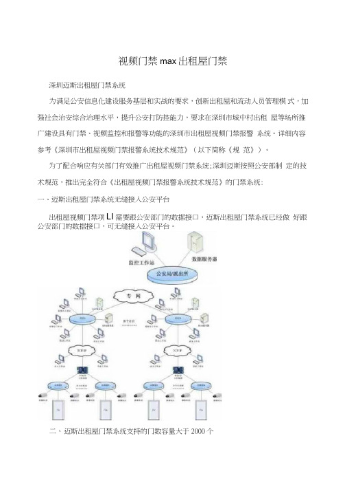 视频门禁max出租屋门禁