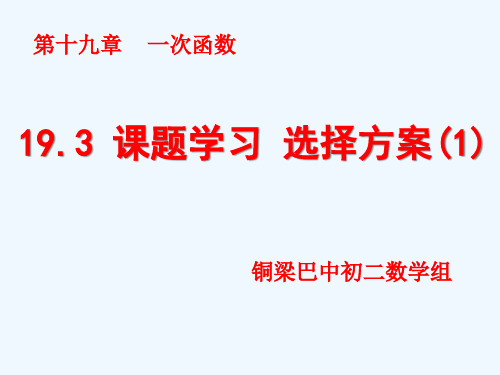 193课题学习选择方案(1)精品PPT课件