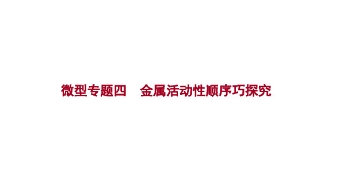 备战 中考化学 微型专题四 金属活动性顺序巧探究 课件(宁夏版)