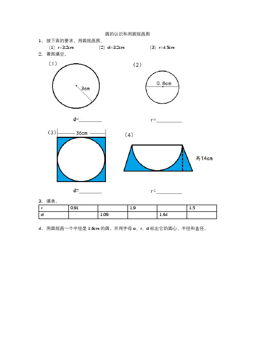 新部编版六年级上册数学第五单元圆同步练习
