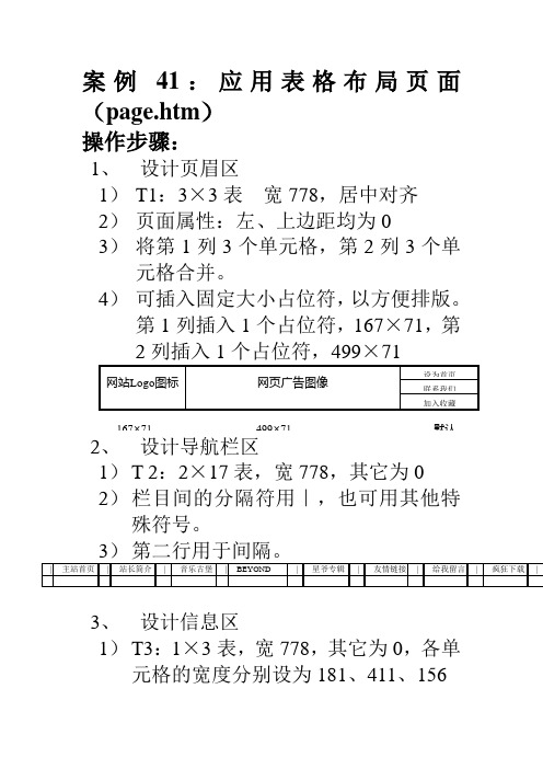 案例041表格布局页面