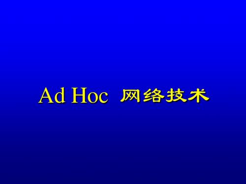 Ad_Hoc无线网络