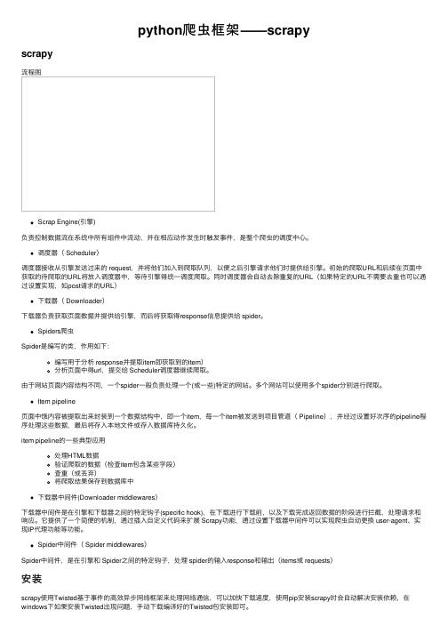 python爬虫框架——scrapy