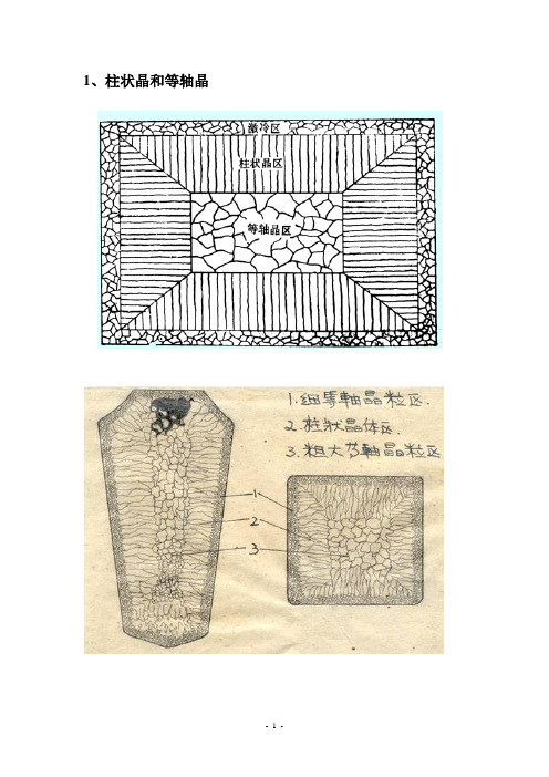 柱状晶、等轴晶和连铸坯的宏观结构