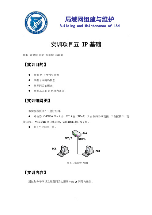 实训项目五 IP基础