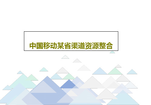 中国移动某省渠道资源整合PPT文档79页