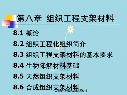 生物材料学组织工程支架材料