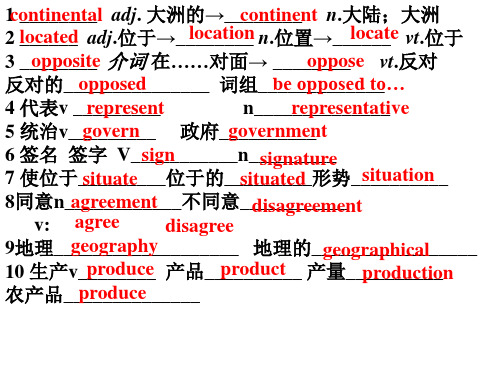 外研社必修三Module1Europe知识点课件