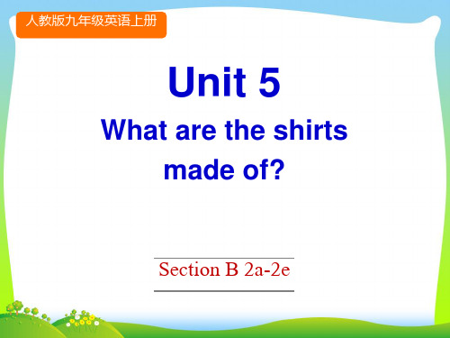 人教【最新】目标九年级全册英语课件Unit 5 Section B 2a-2e.ppt