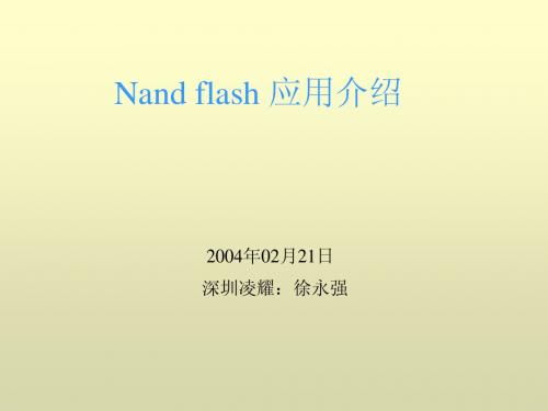 Nand flash介绍