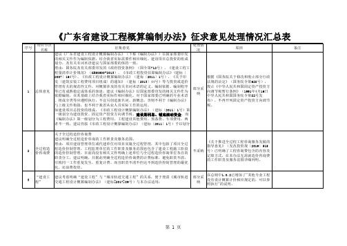 广东省建设工程概算编制办法