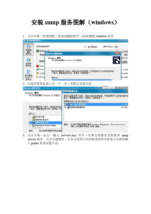 安装snmp服务图解windows