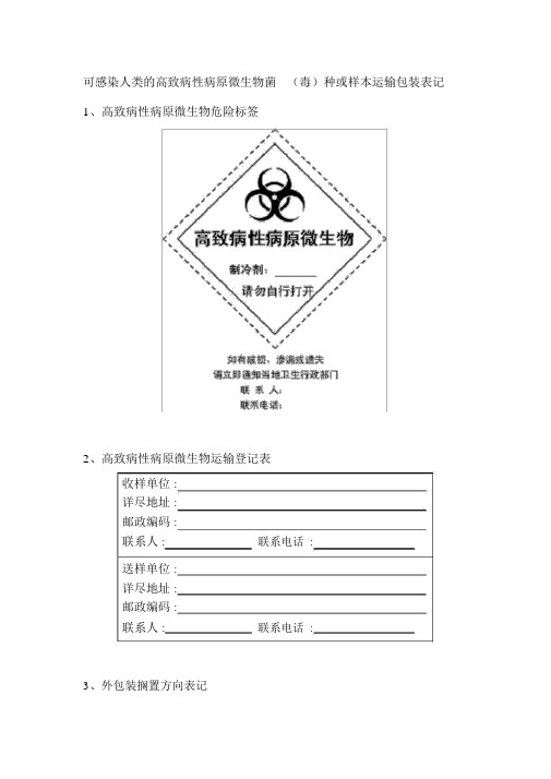 可感染人类的高致病性病原微生物菌种或样本准运证书_6336