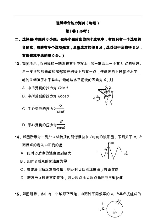 2020高考物理全真押题试卷含答案