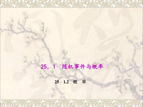 秋九年级数学上册25.1.2概率教学课件(新版)新人教版