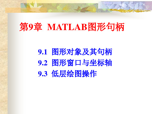 MATLAB第9章图形句柄