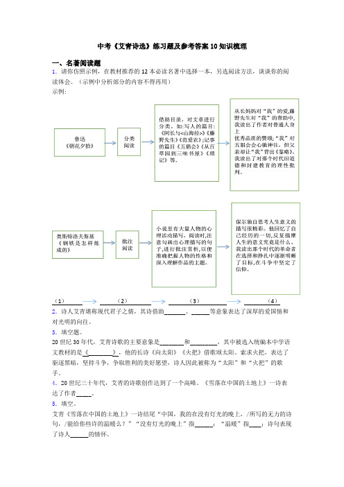 中考《艾青诗选》练习题及参考答案10知识梳理