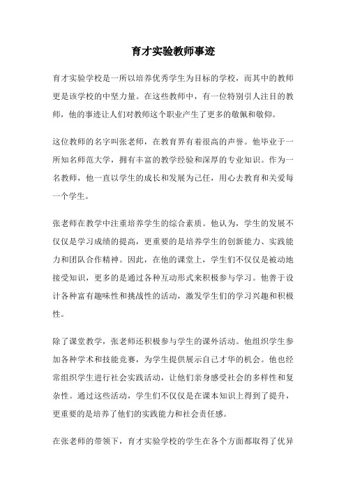 育才实验教师事迹