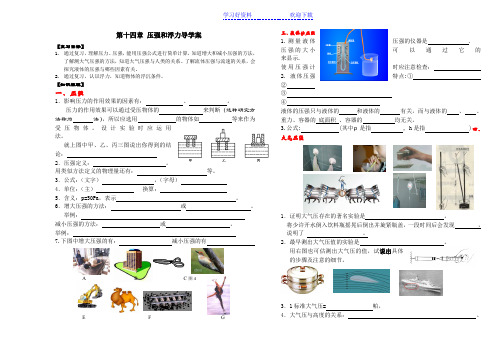 第十四章压强和浮力教学案