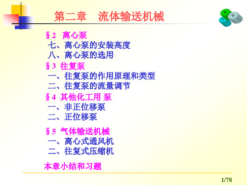第二章流体输送机械2(含小结)