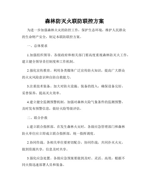 森林防灭火联防联控方案