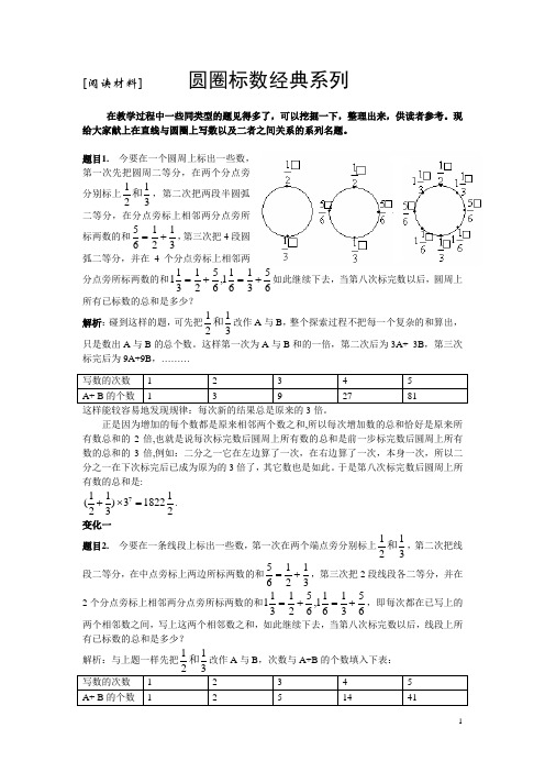 数学名题：圆圈标数经典系列